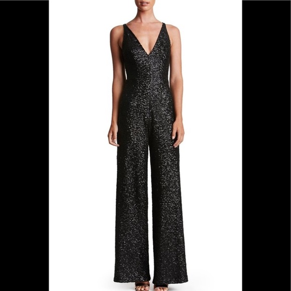 charlie sequin jumpsuit dress the population